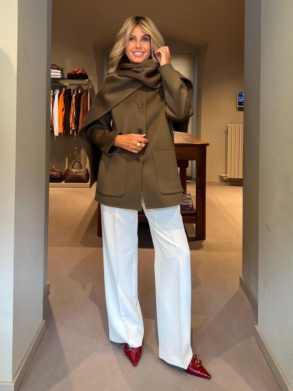 Pantalone Straight Panna ViaMASINI80