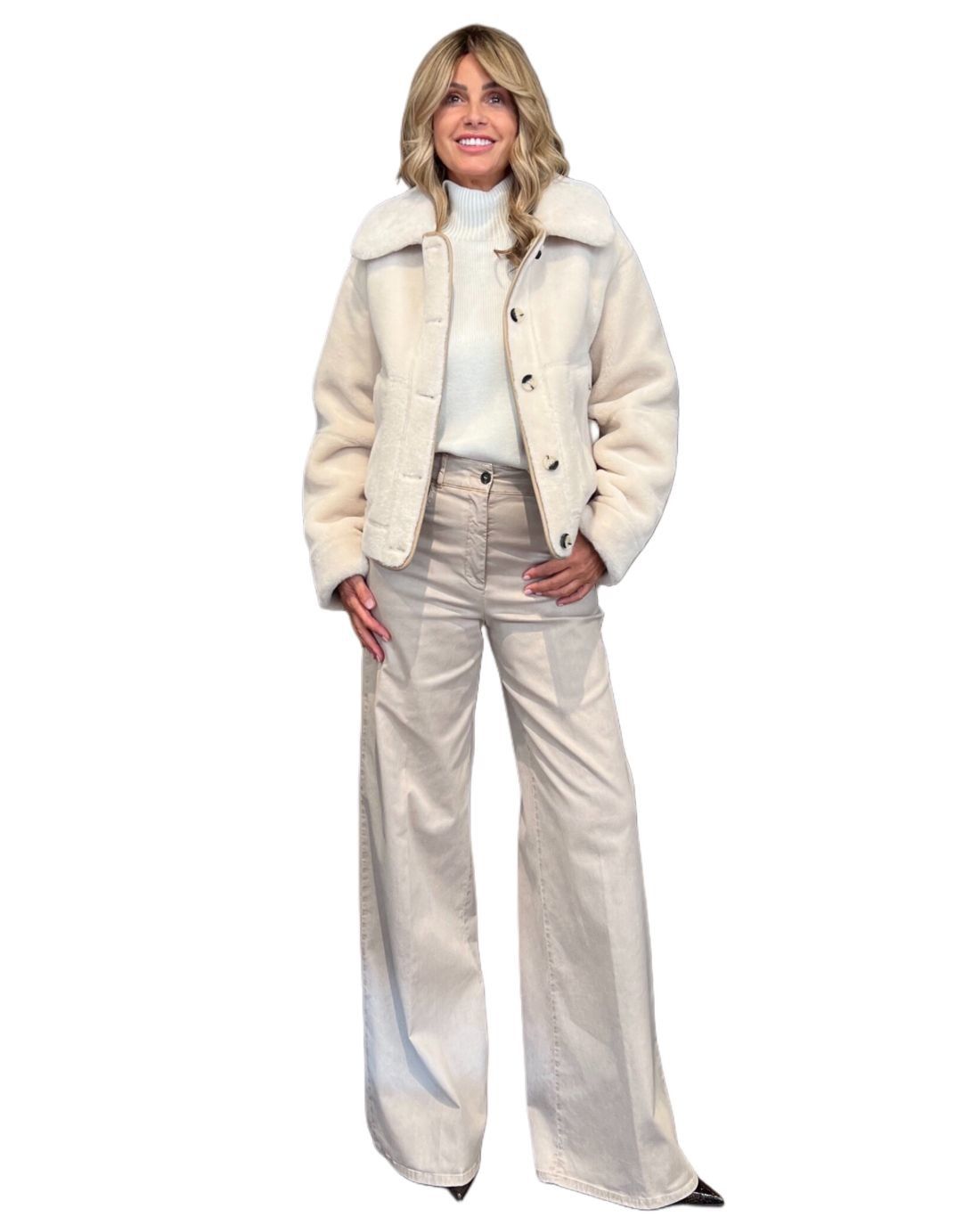 Pantalone Twill Beige PESERICO EASY