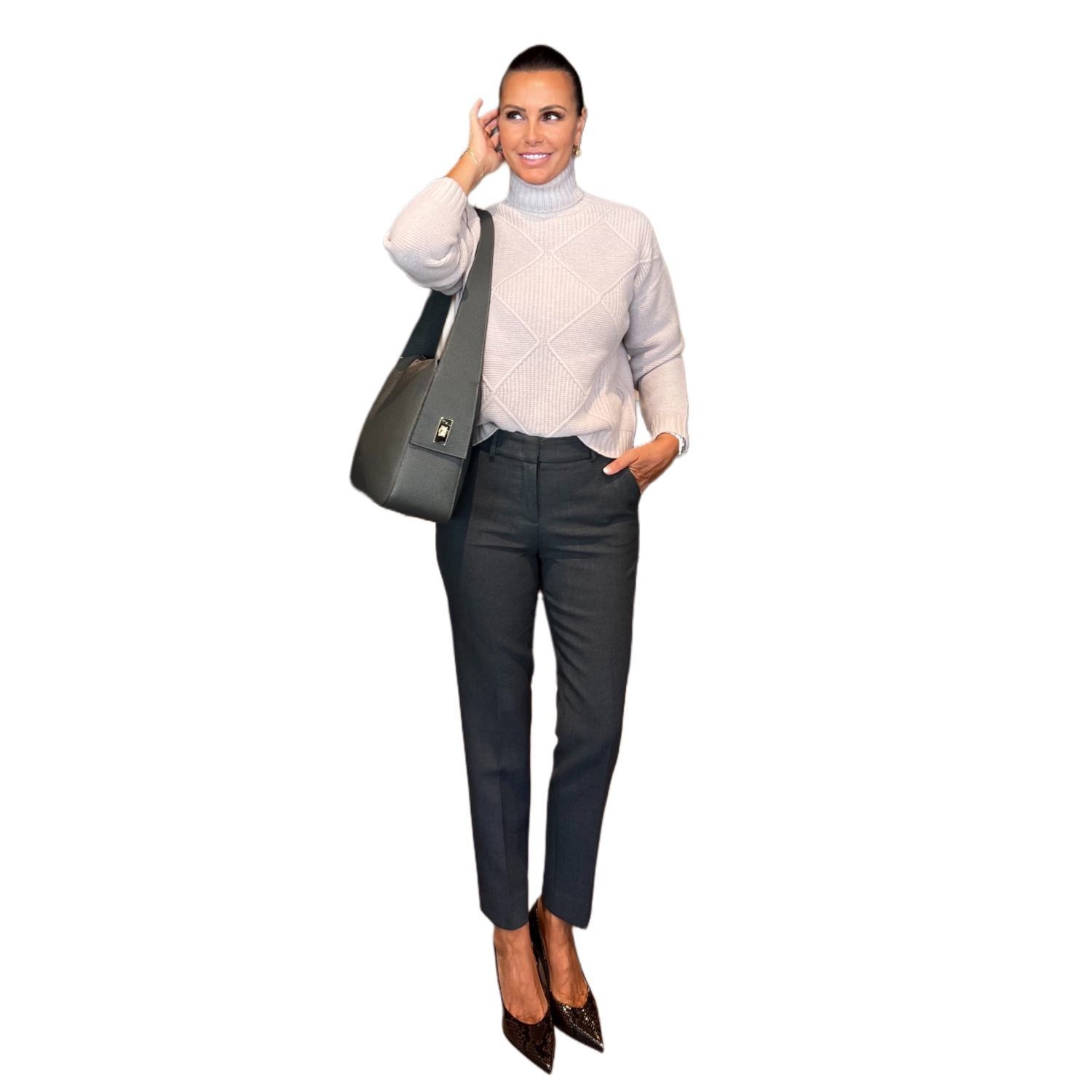 Pantalone Sigaretta Tecnico Antracite PESERICO EASY