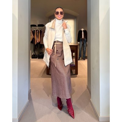 Maglia Dolcevita Panna SOLO CASCMIR