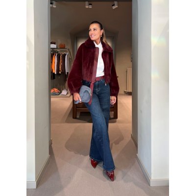 Bomber Eco-Mink Plum VALENTINI