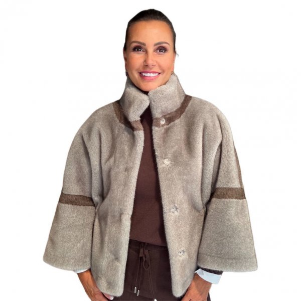 Cappa Eco-Mink Ash/Taupe VALENTINI