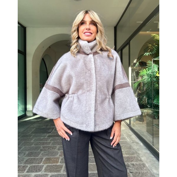 Cappa Eco-Mink Ash/Taupe VALENTINI