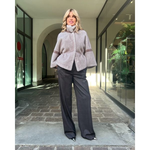 Cappa Eco-Mink Ash/Taupe VALENTINI