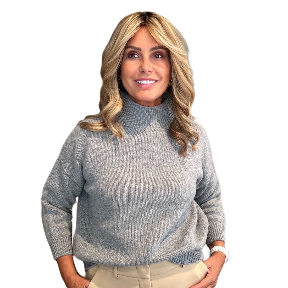 Maglia Lupetto Chantal Grigio VANISE'