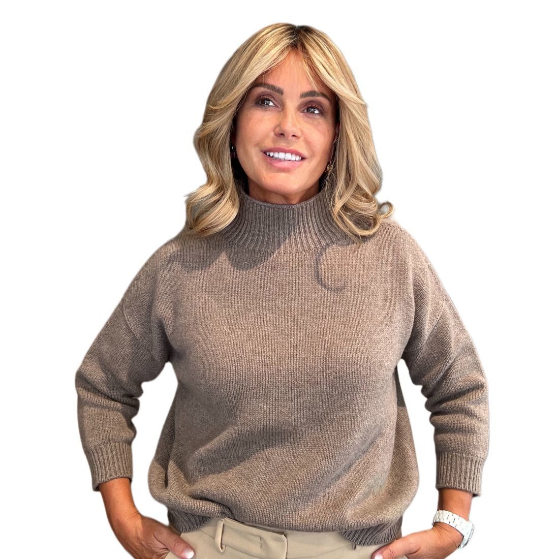 Maglia Lupetto Chantal Castoro VANISE'