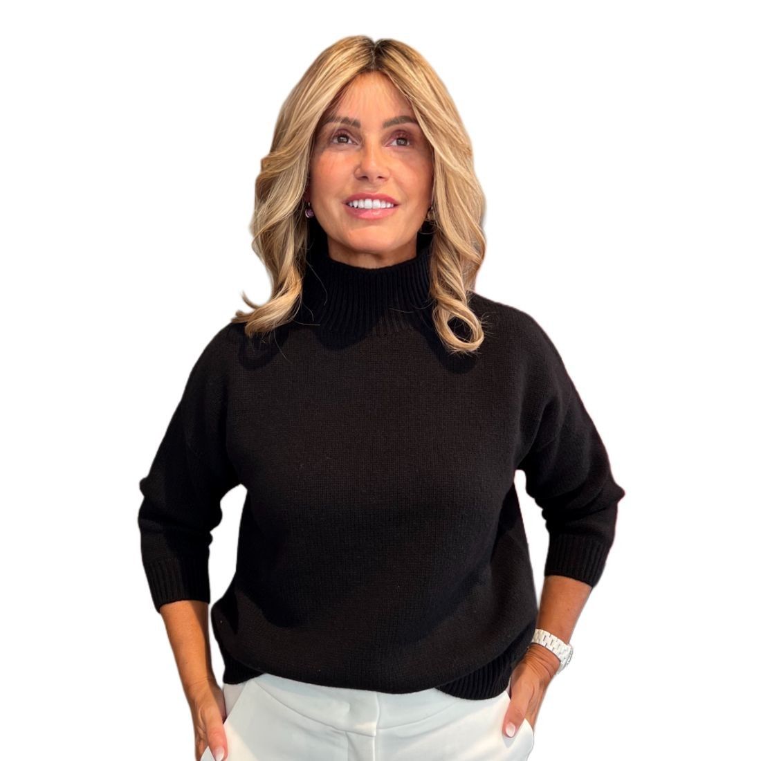 Maglia Lupetto Chantal Nero VANISE'