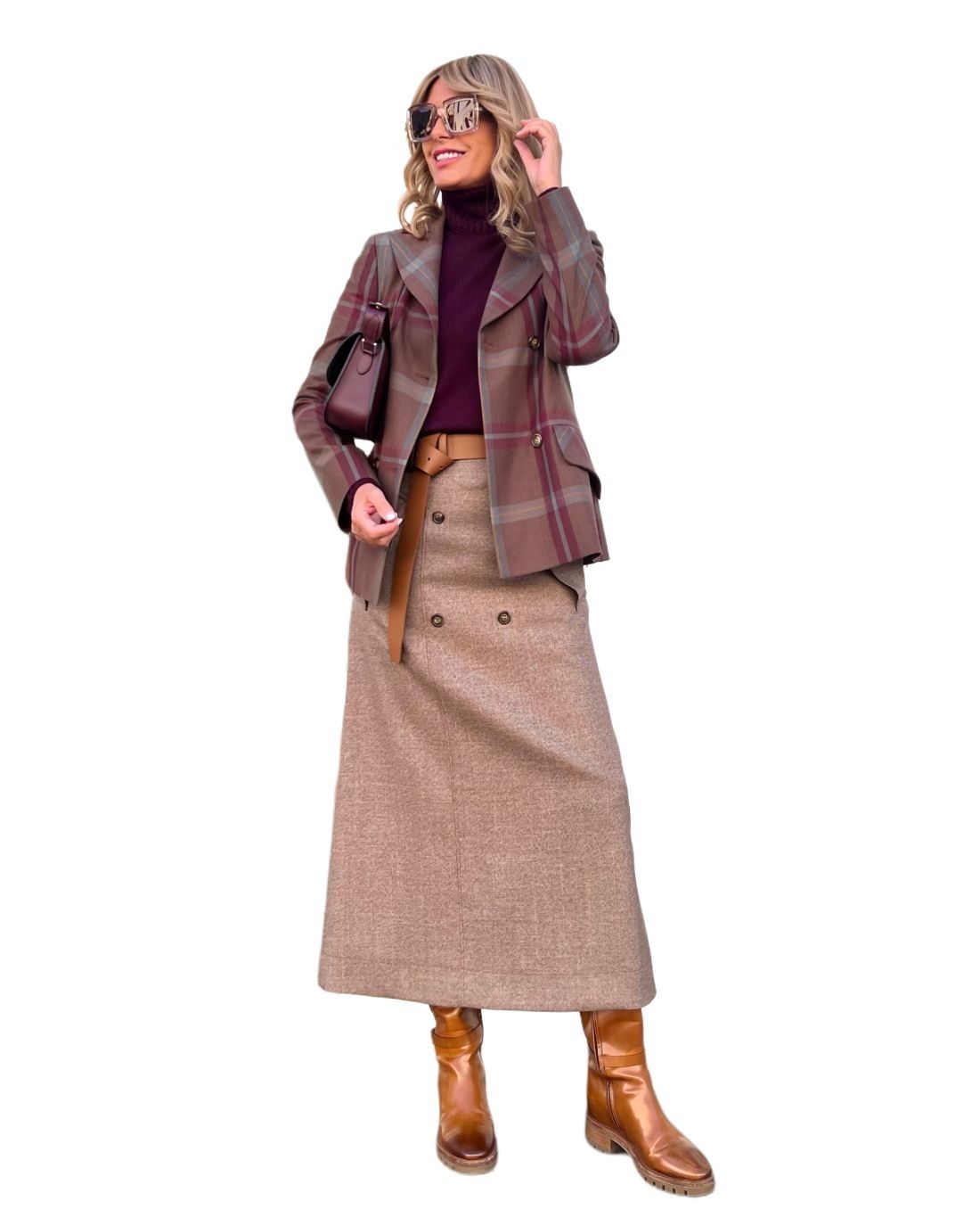 Gonna Mery Marrone Melange NG71