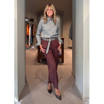 Camicia Lisa Lana Grigia NG71