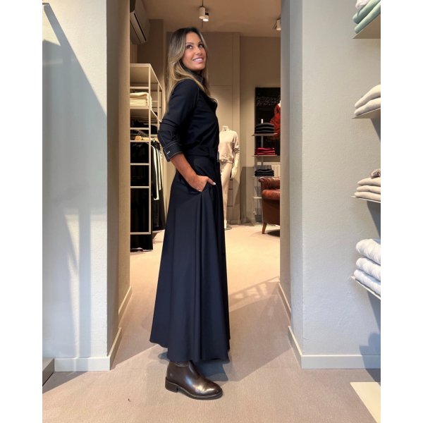 Camicia Lisa Lana Blu NG71