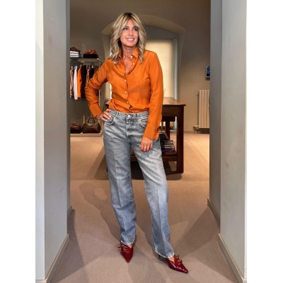 Camicia Barbara Arancio Seta NG71