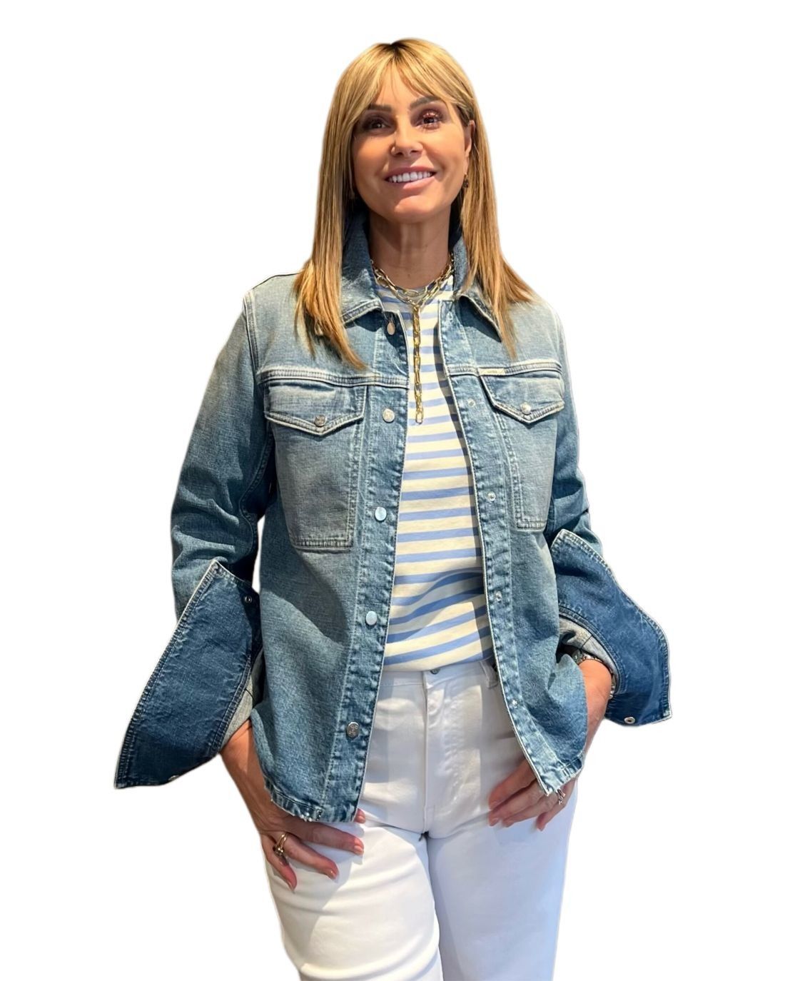 Giacca Camicia Utility Mid Blue CLOSED