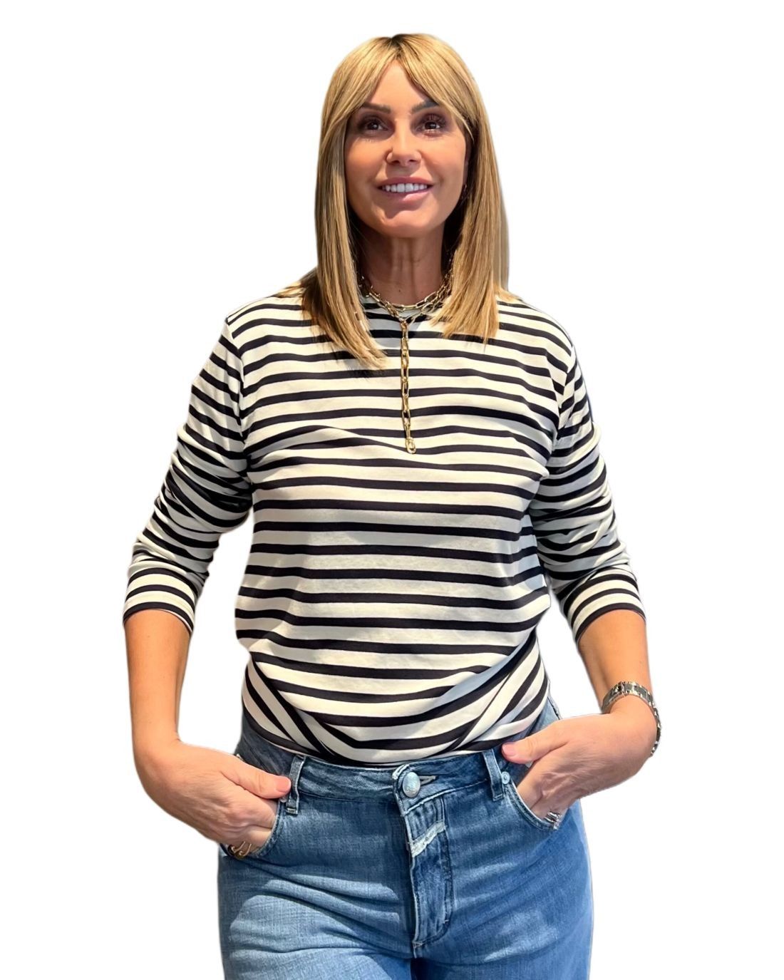 Maglia Basic Longsleeve Dark Night CLOSED