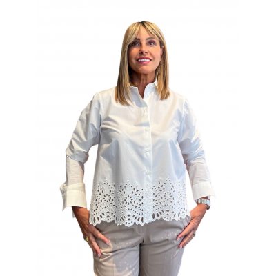 Camicia Bianca Ricamo Sangallo GUGLIELMINOTTI