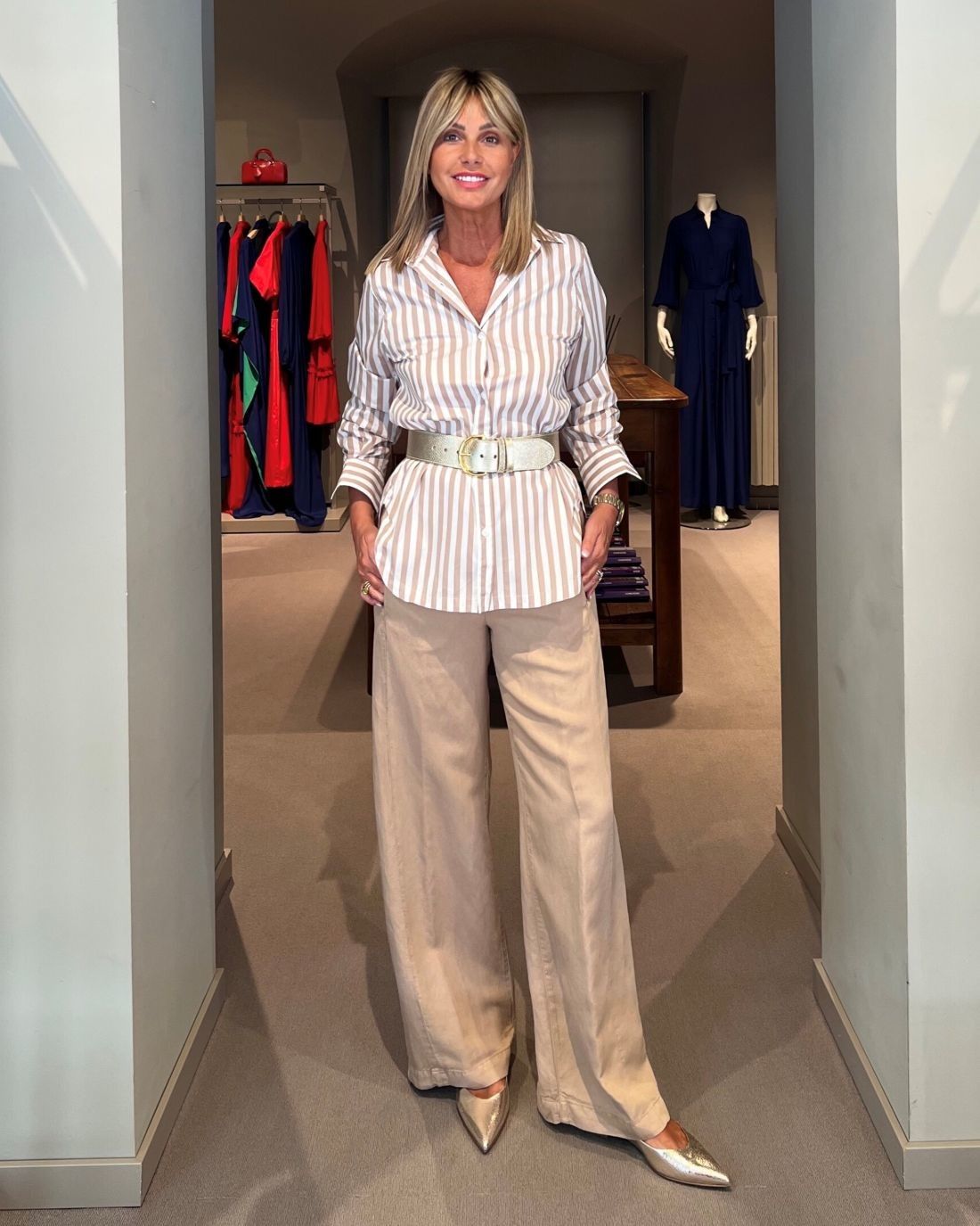 Camicia Riga Beige GUGLIELMINOTTI