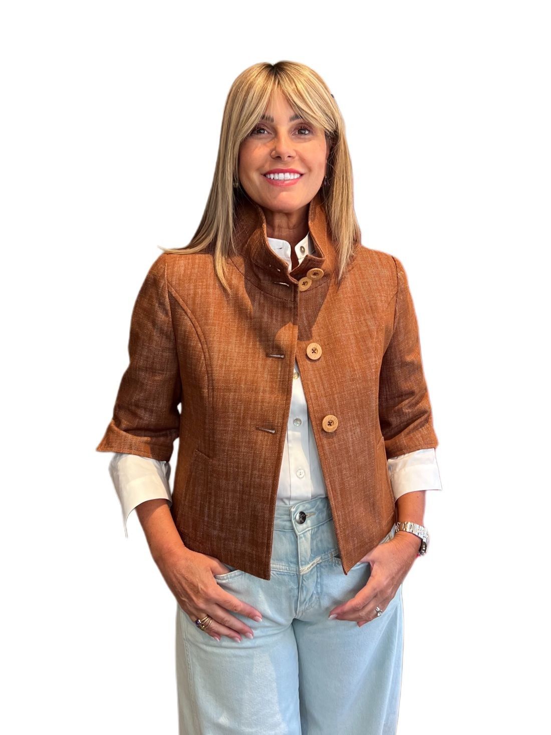 Caban Jeans Cuoio CHIARULLI