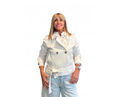 Trench Corto Bianco CHIARULLI