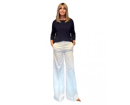Pantalone Bianco Risvolto ViaMASINI80