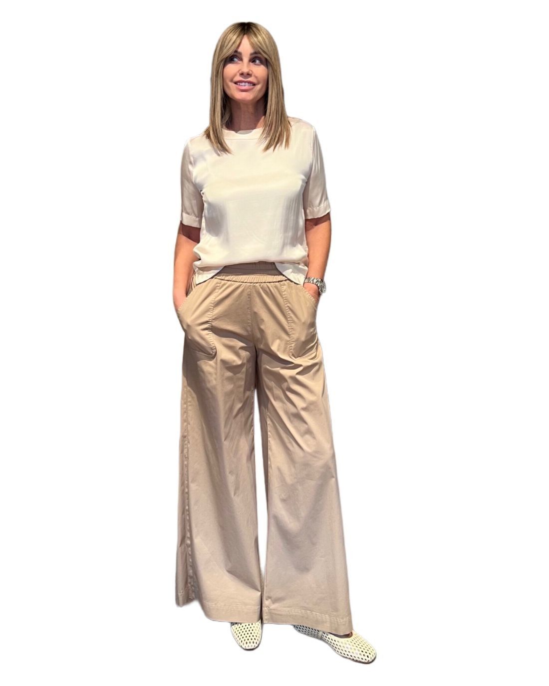 Pantalone Beige Coulisse ViaMASINI80