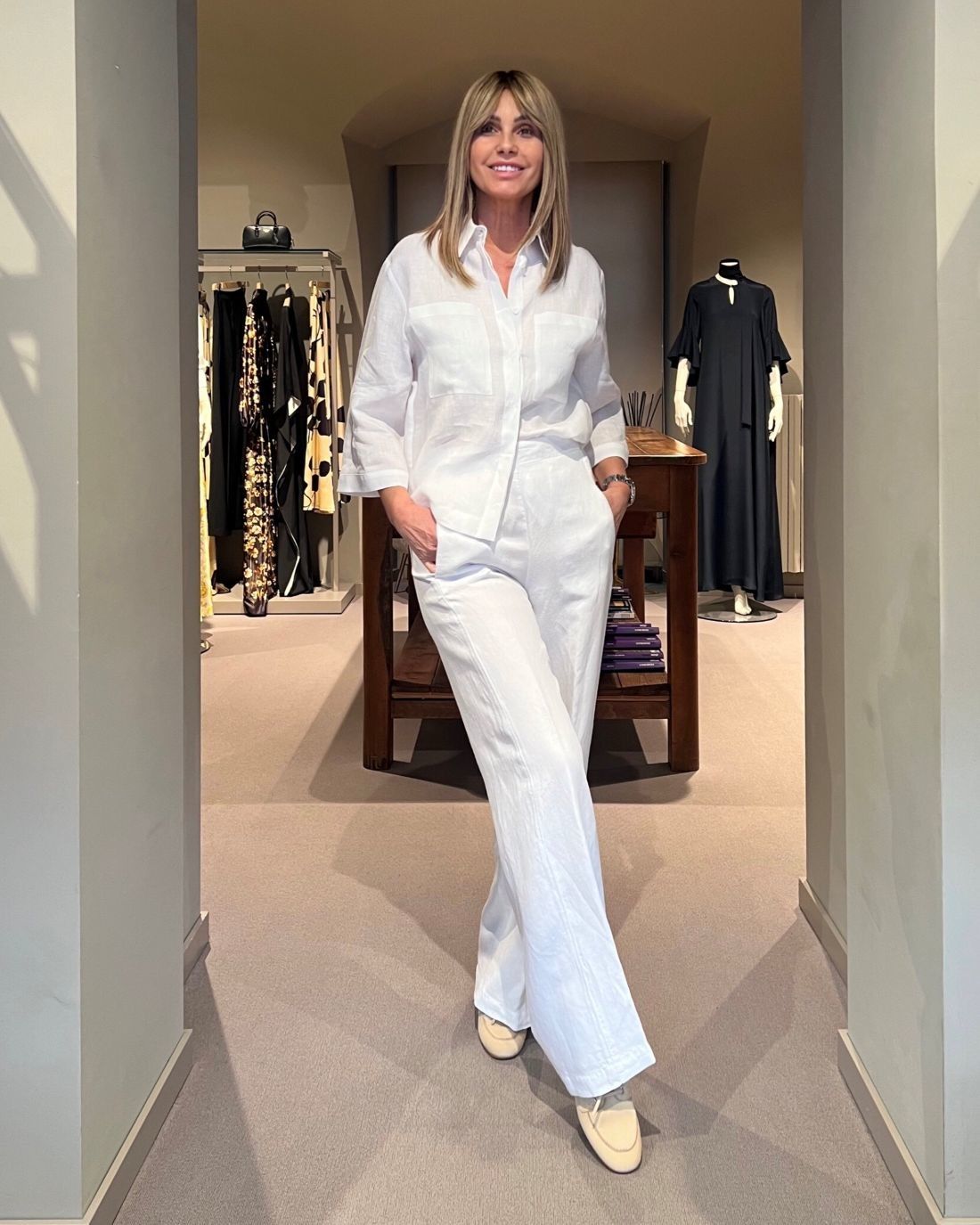 Pantalone Bianco Elastico ViaMASINI80