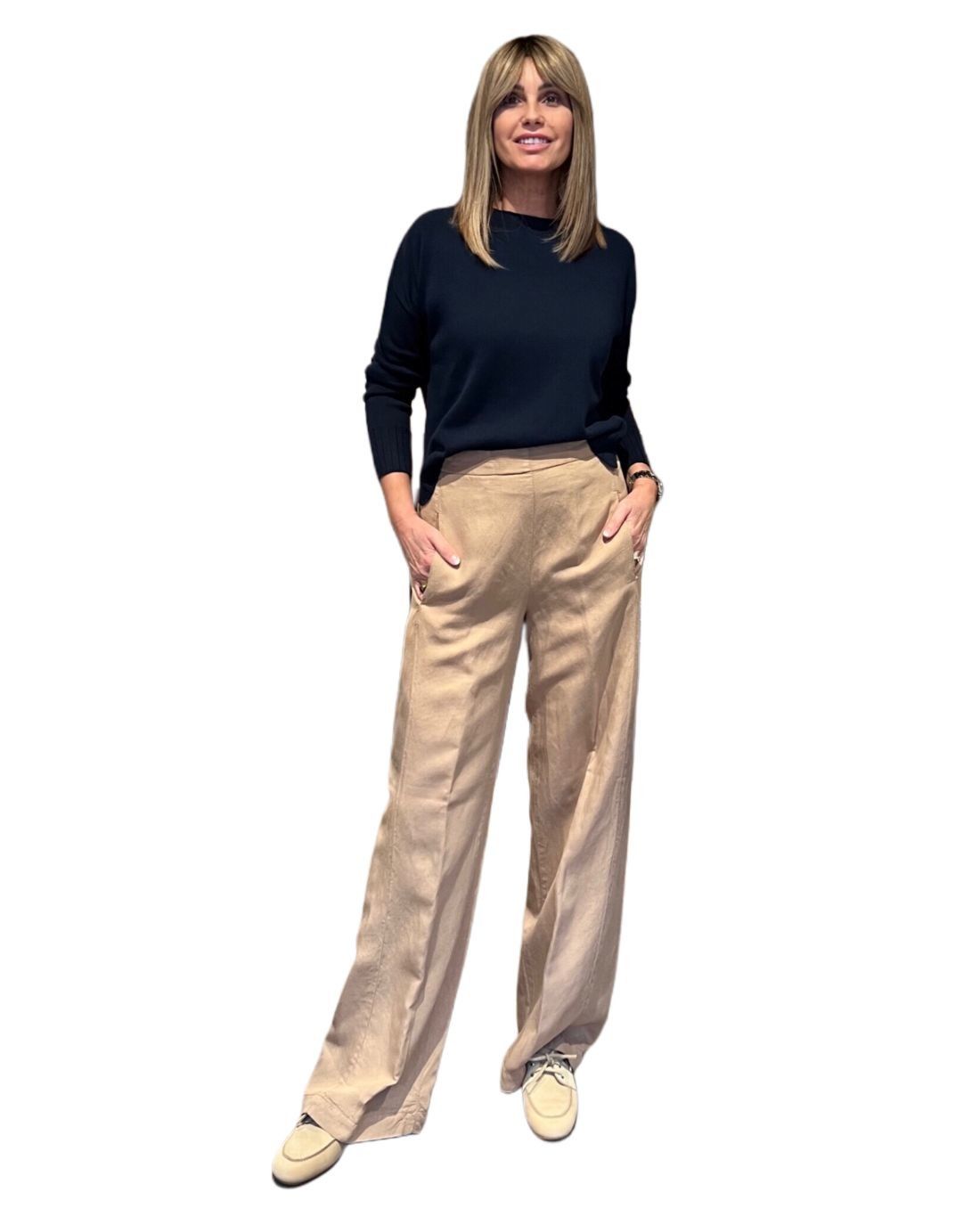 Pantalone Beige Elastico ViaMASINI80