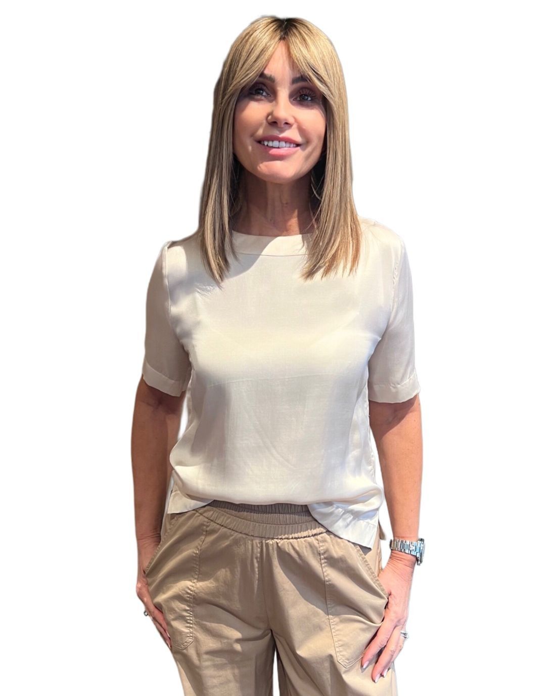 T-Shirt Viscosa Panna MAIDA MILA