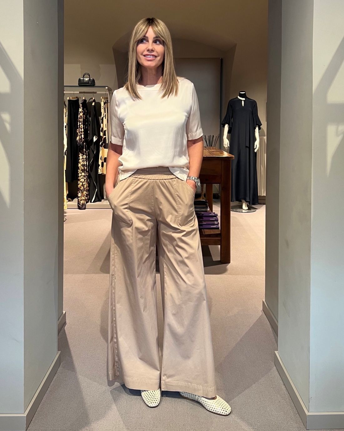 T-Shirt Viscosa Panna MAIDA MILA