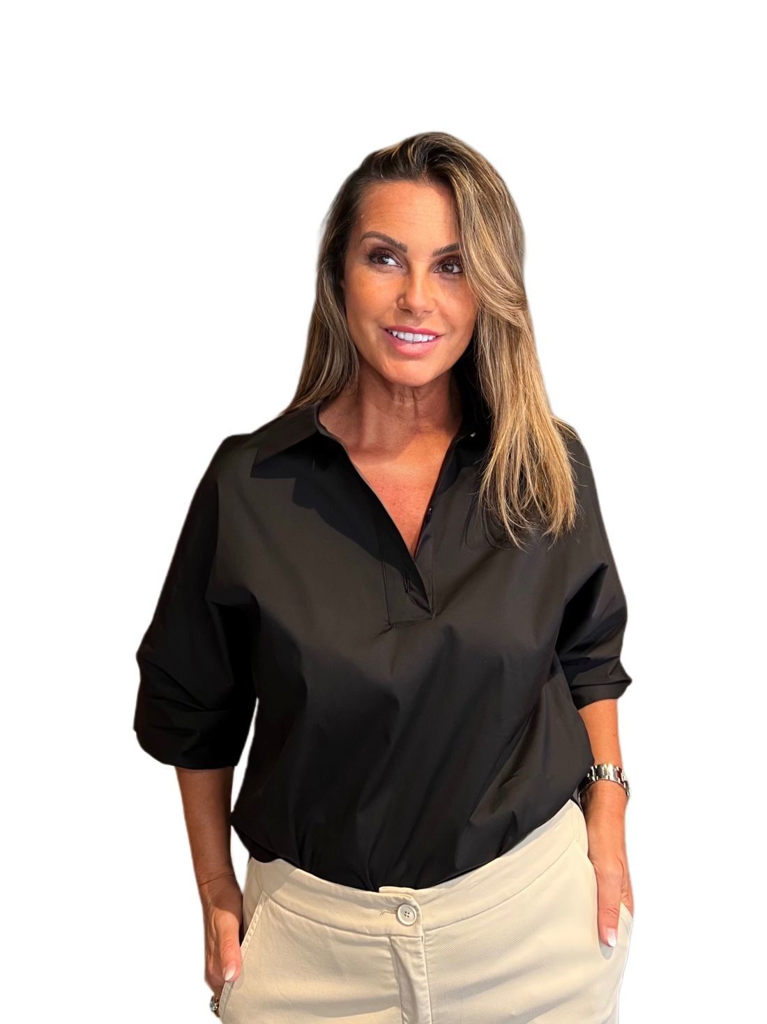 Camicia Kimono Nero MAIDA MILA