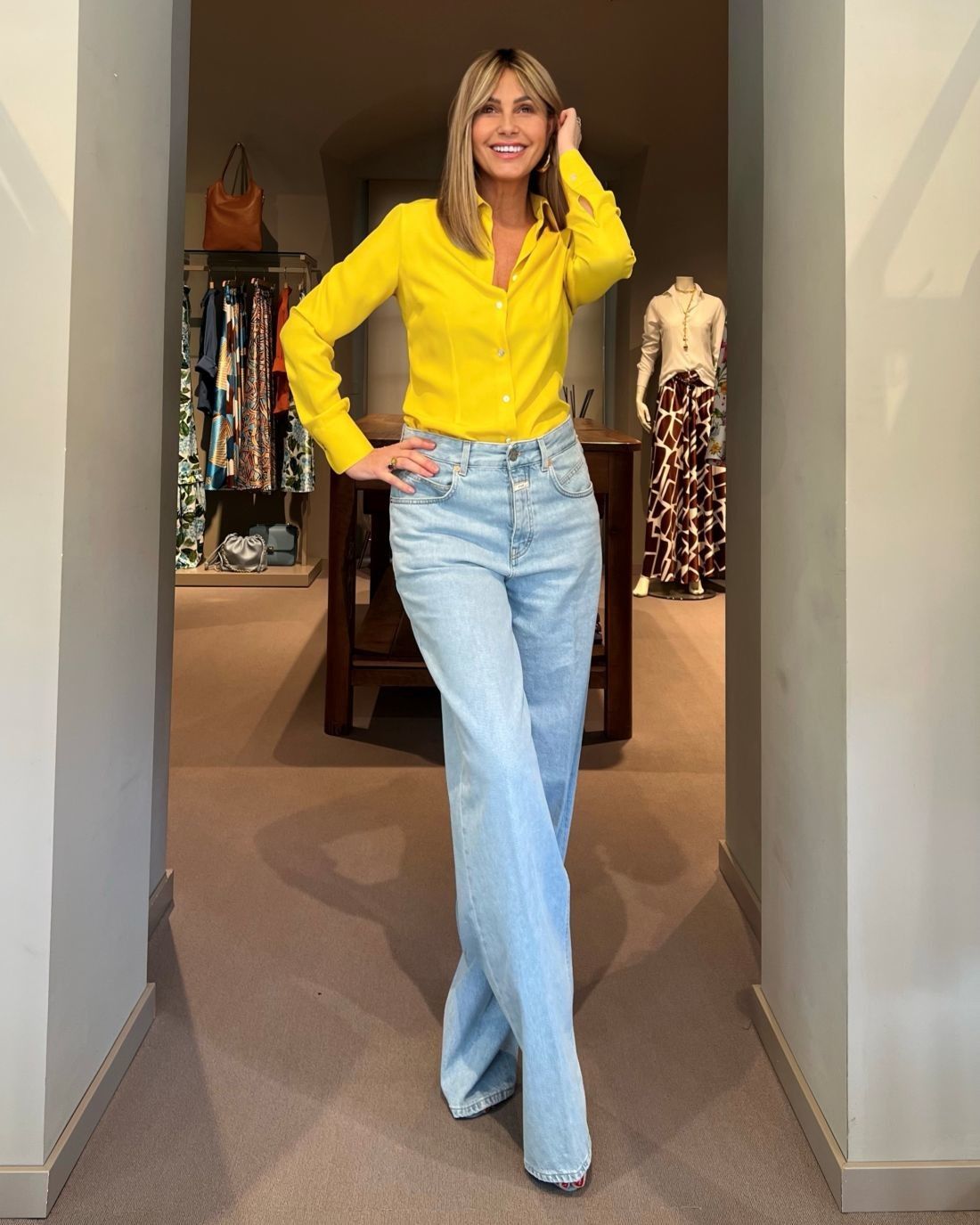 Camicia Barbara Gialla NG71