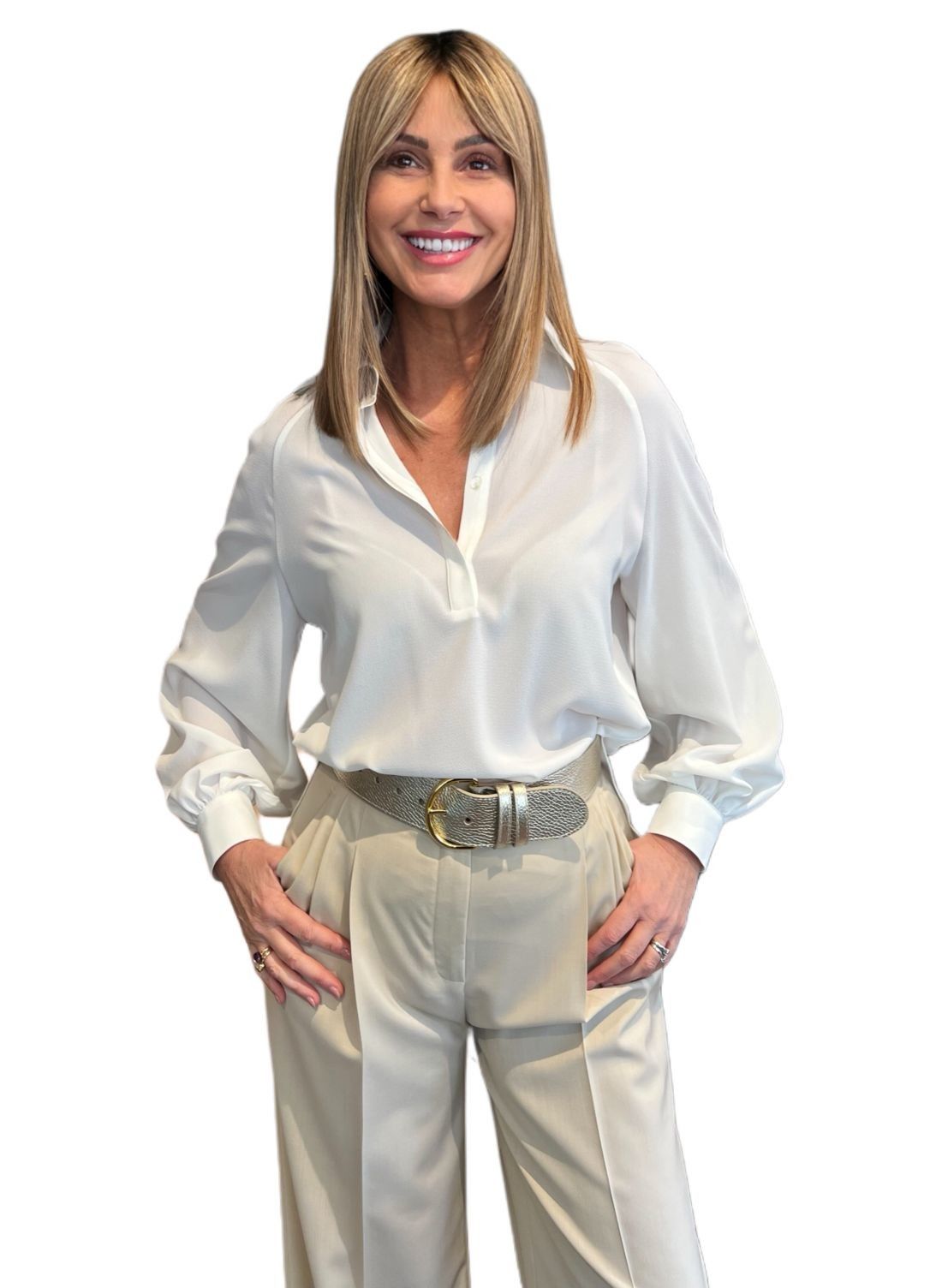 Camicia Donatella Panna NG71