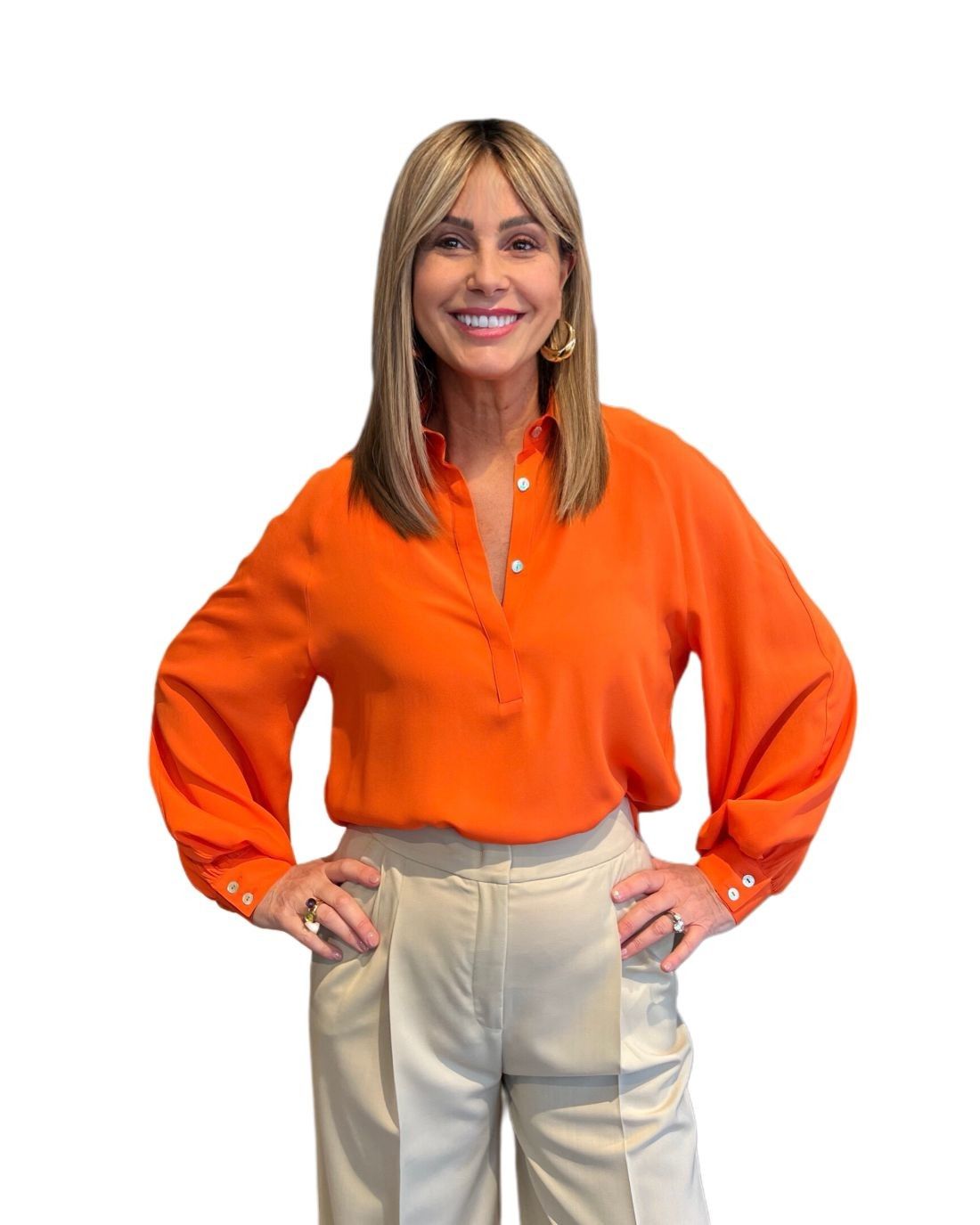 Camicia Donatella Arancione NG71