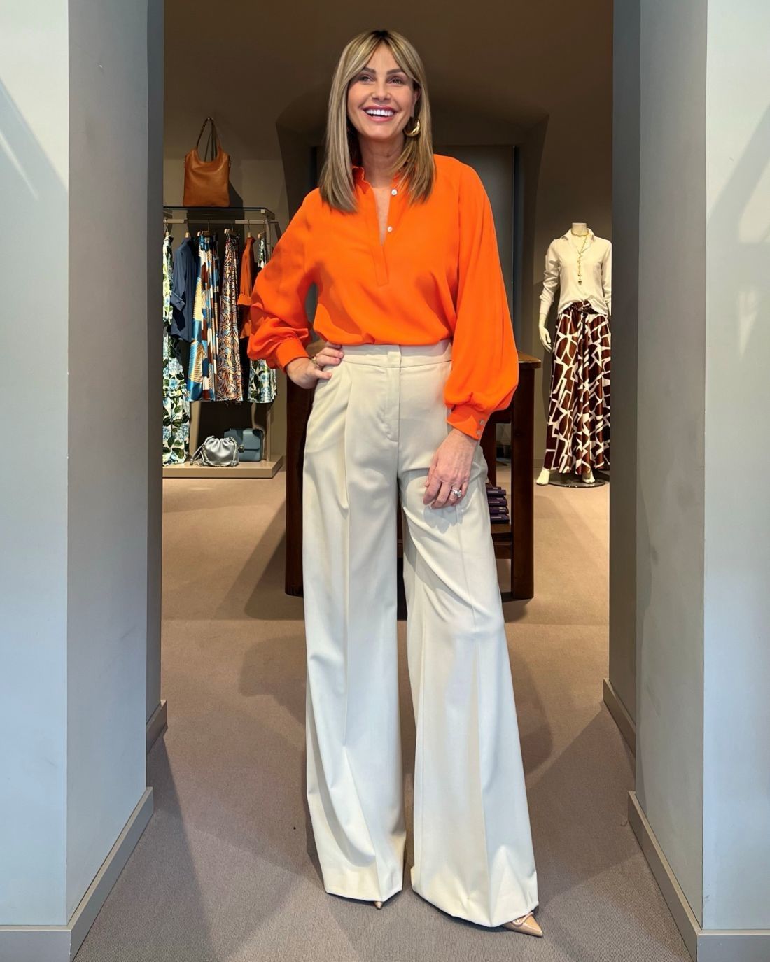 Camicia Donatella Arancione NG71