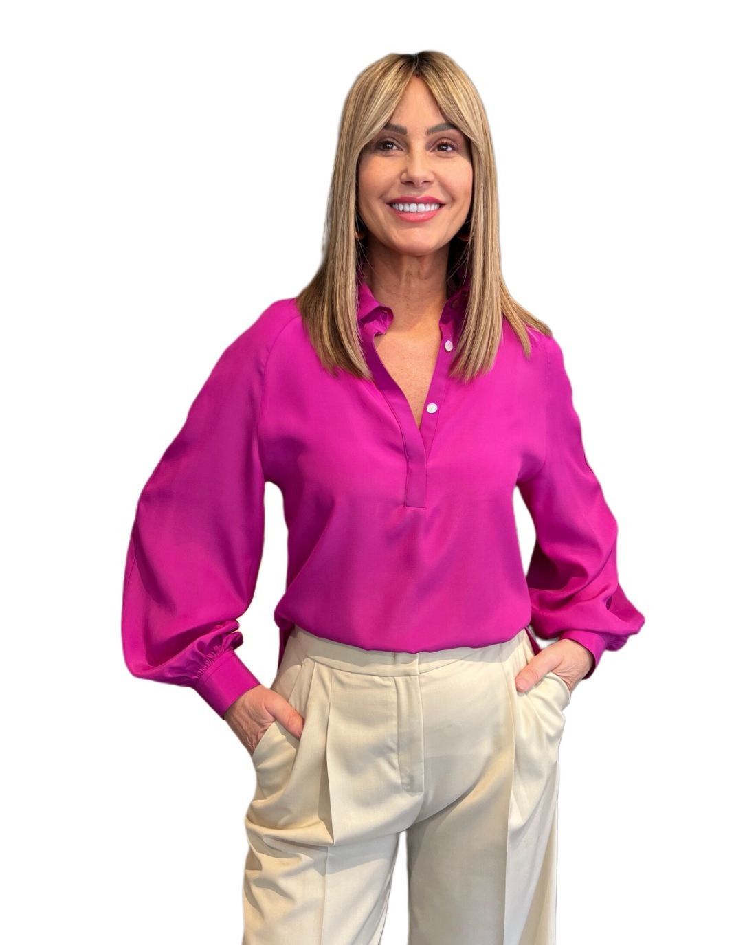 Camicia Donatella Fucsia NG71