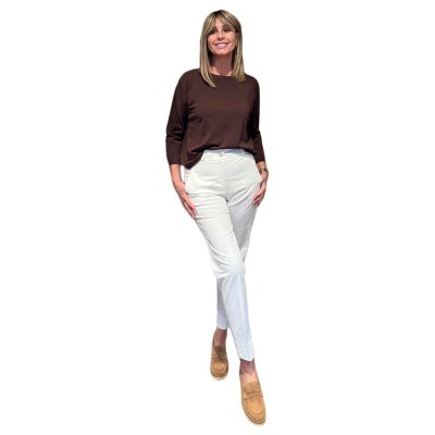 Pantalone Sigaretta Panna PESERICO