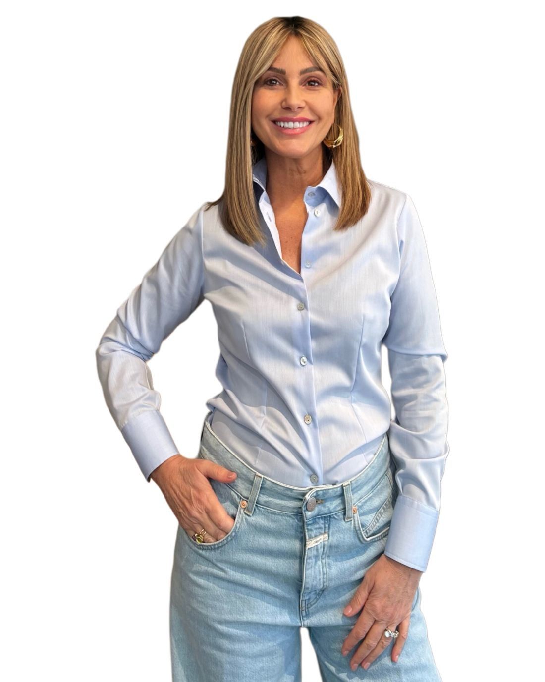 Camicia Barbara Azzurra NG71