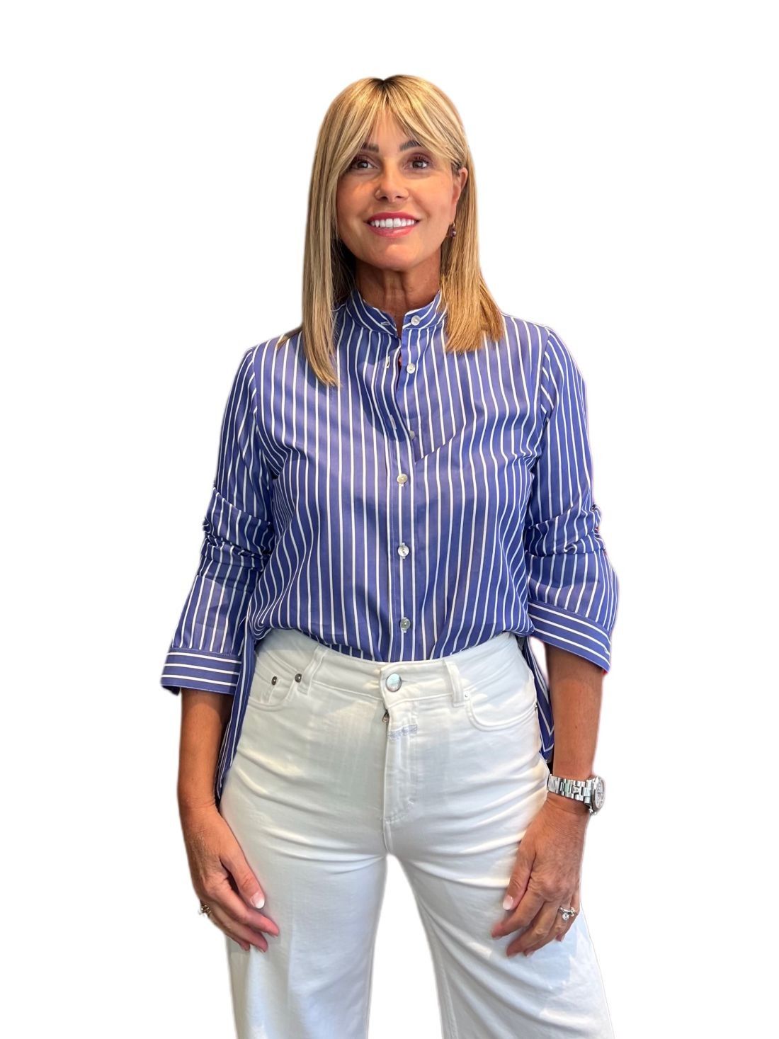 Camicia Clelia Riga Cotone NG71