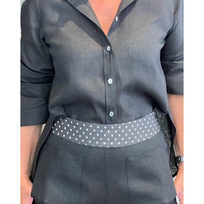 Completo Shorts Lino Nero NG71