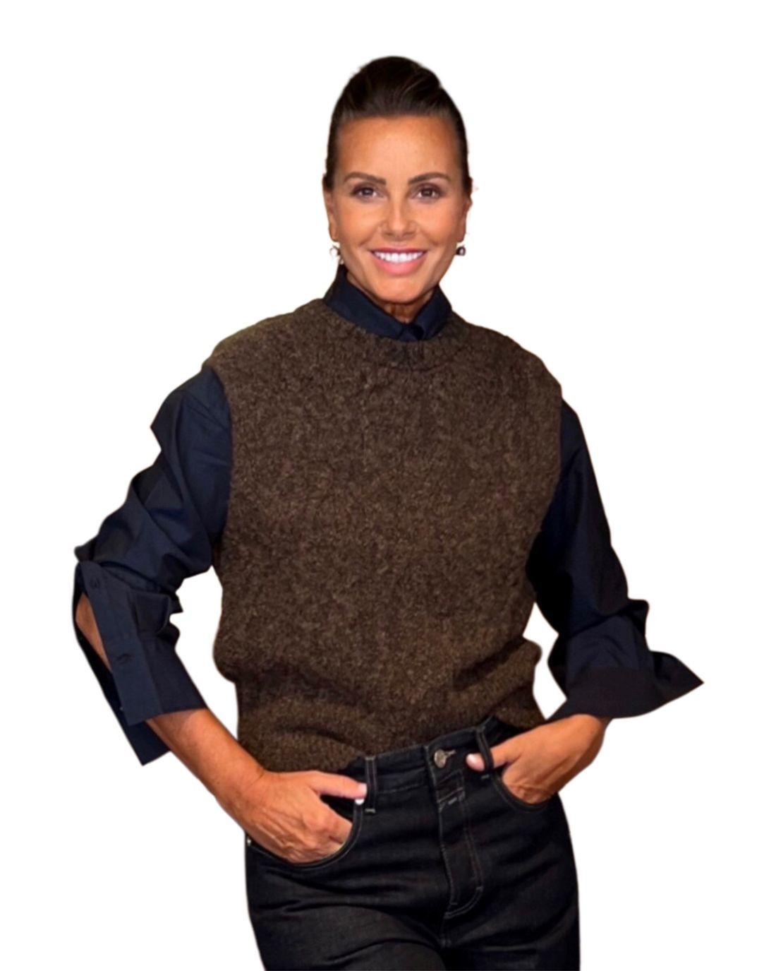 Maglia Gilet Mahagony Brown CLOSED