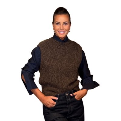 Maglia Gilet Mahagony Brown CLOSED