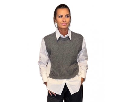 Camicia Maglia Gilet Bianco GUGLIELMINOTTI