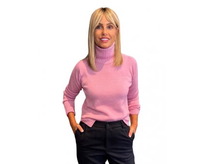 Maglia Dolcevita Rosa Sorbetto MAIDA MILA