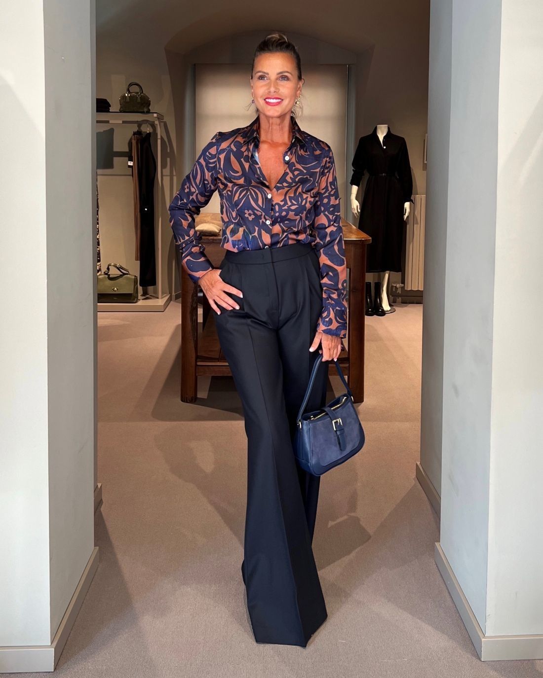 Pantalone Pences Blu Navy VIA MASINI80