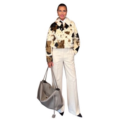 Pantalone Lurex Beige PESERICO
