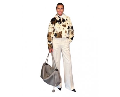 Pantalone Lurex Beige PESERICO