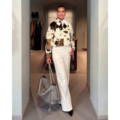 Pantalone Lurex Beige PESERICO