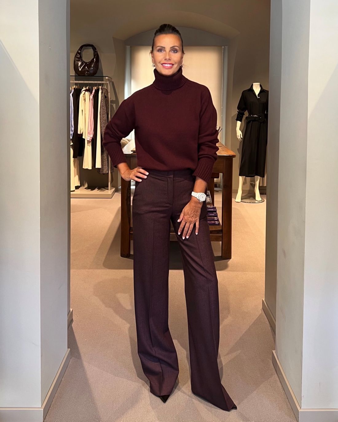 Maglia Dolcevita Penelope Bordeaux VANISE'