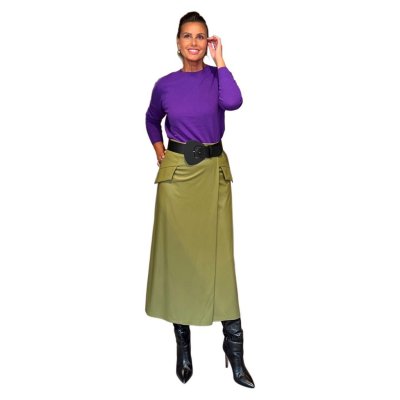 Gonna Mina Verde Oliva NG71