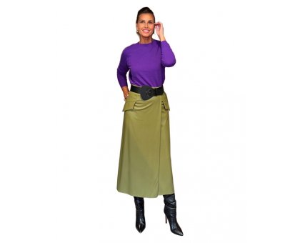 Gonna Mina Verde Oliva NG71