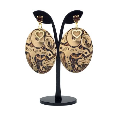 Orecchini in legno ovali