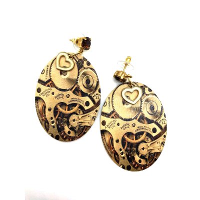 Orecchini in legno ovali